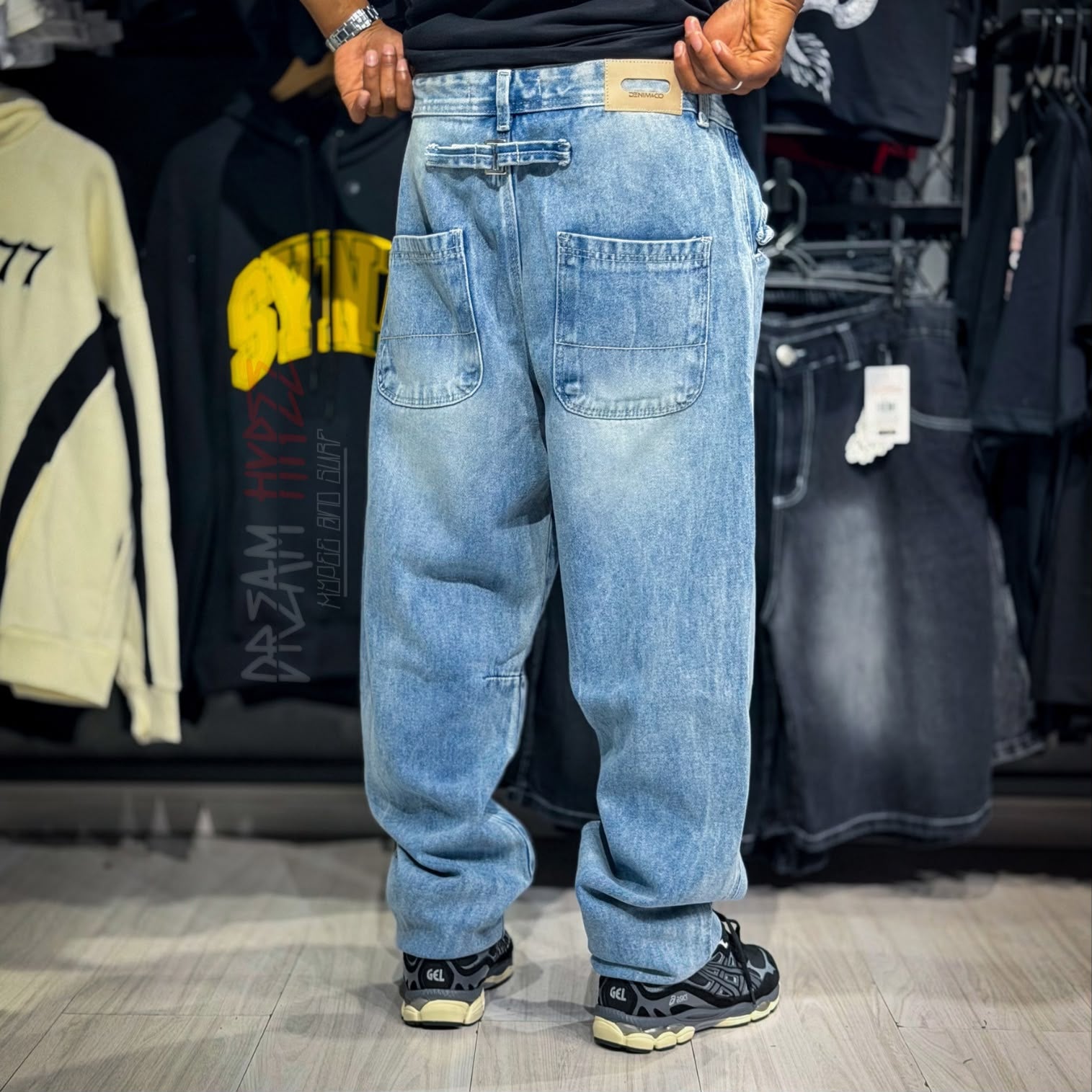 Calça Reta Azul DMC
