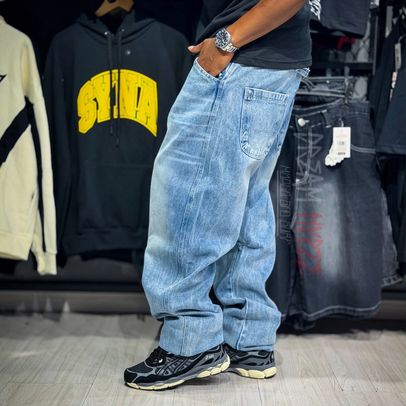 Calça Reta Azul DMC
