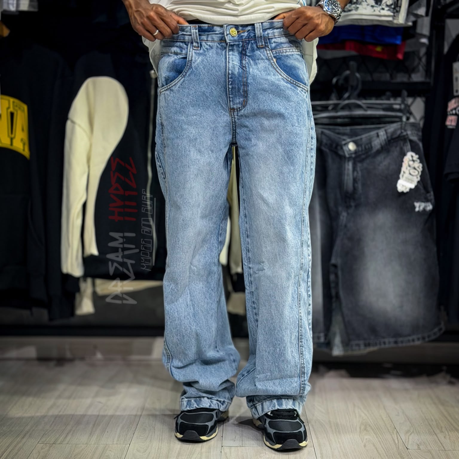 Calça Flare Azul DMC