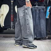 Calça Reta Marmorizada Escura DMC