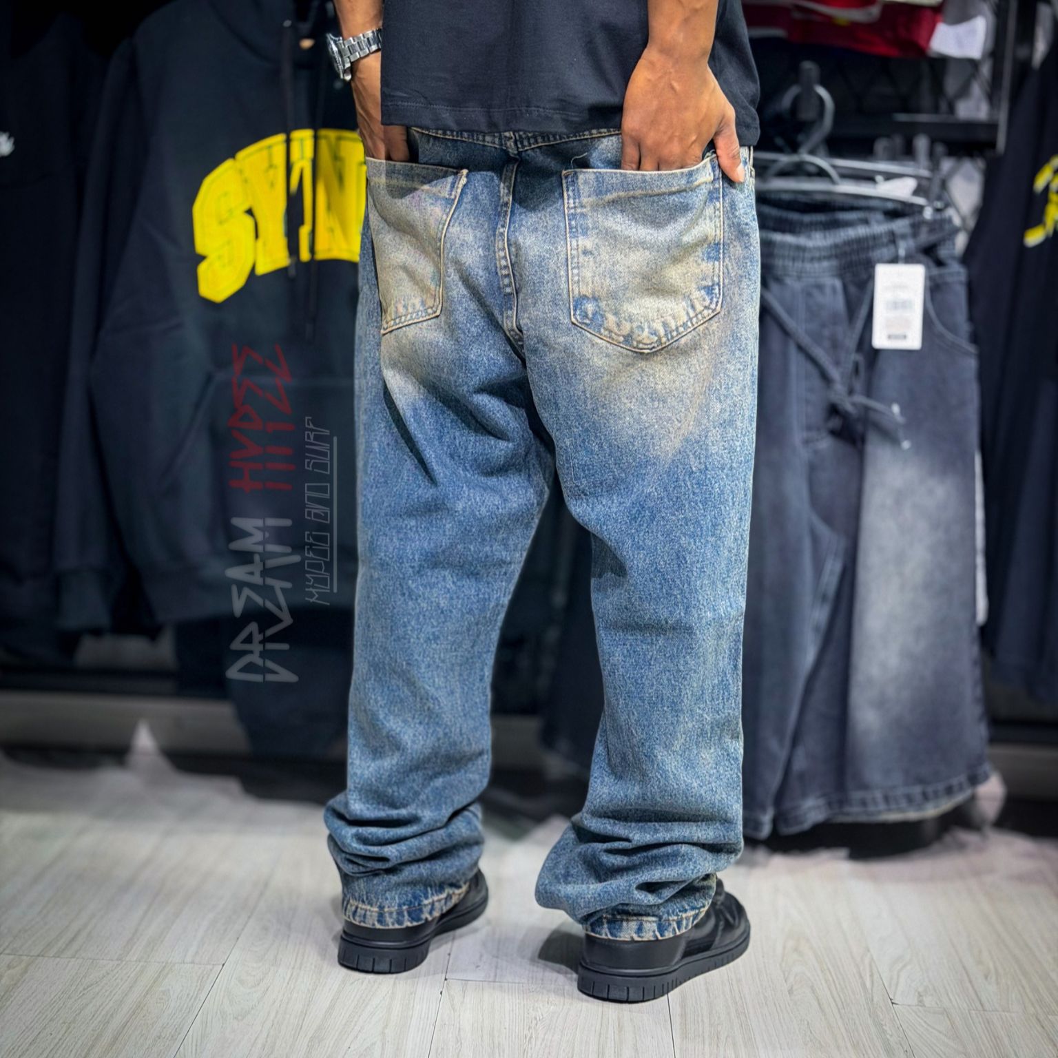 Calça Reta Dirty Blue DMC