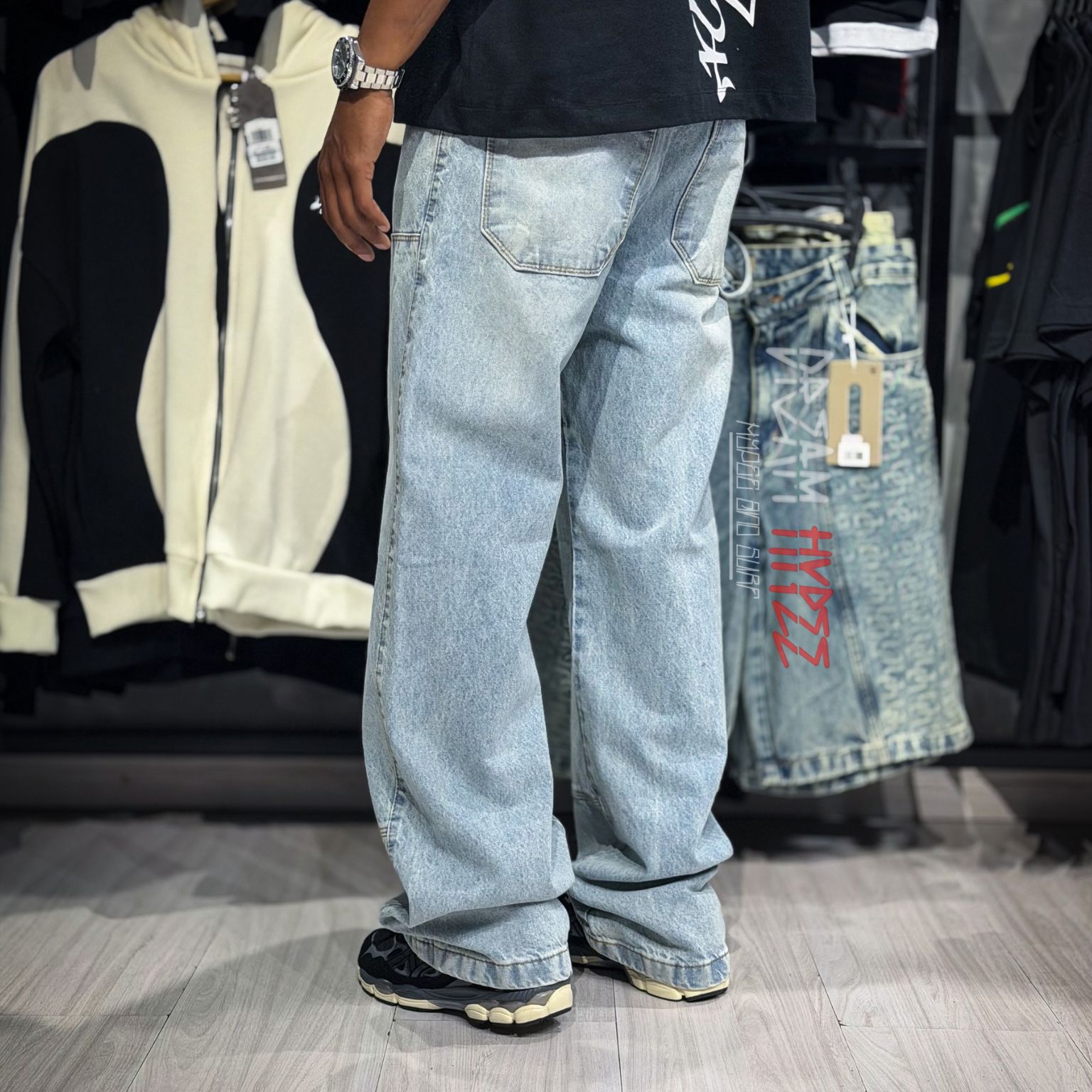 Calça Baggy Patch Azul Claro DMC
