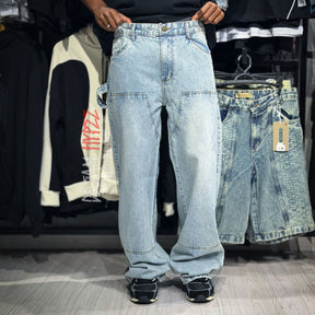 Calça Baggy Patch Azul Claro DMC