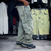 Calça Reta Destroyed DMC