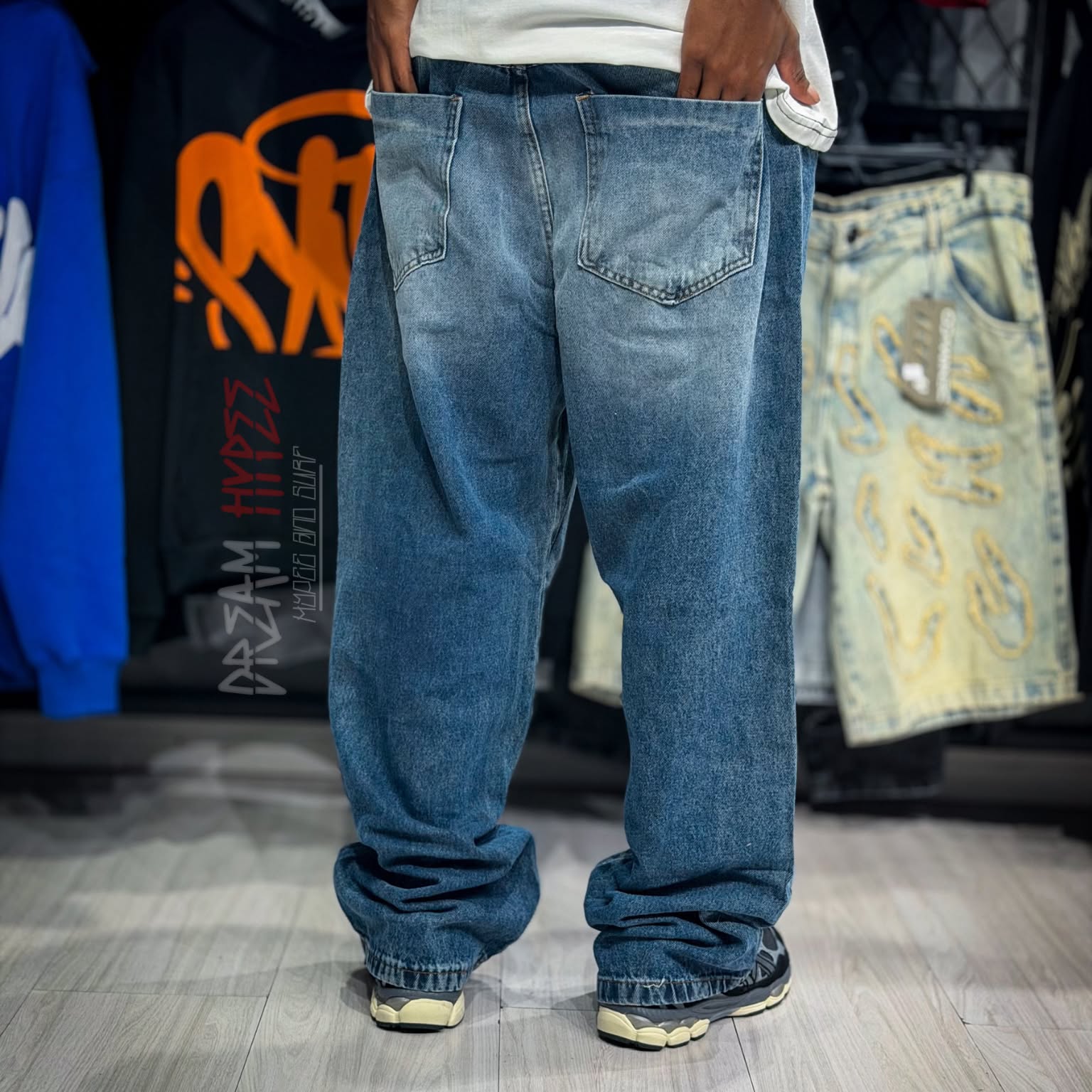 Calça Baggy Jeans Azul DMC