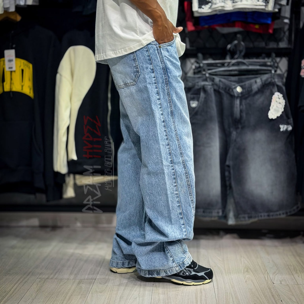 Calça Flare Azul DMC
